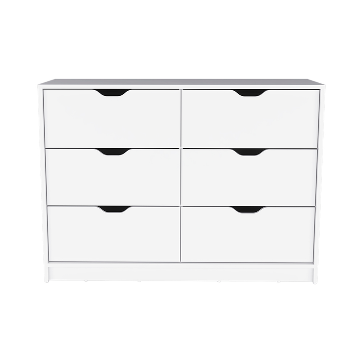 42" White Four Drawer Dresser