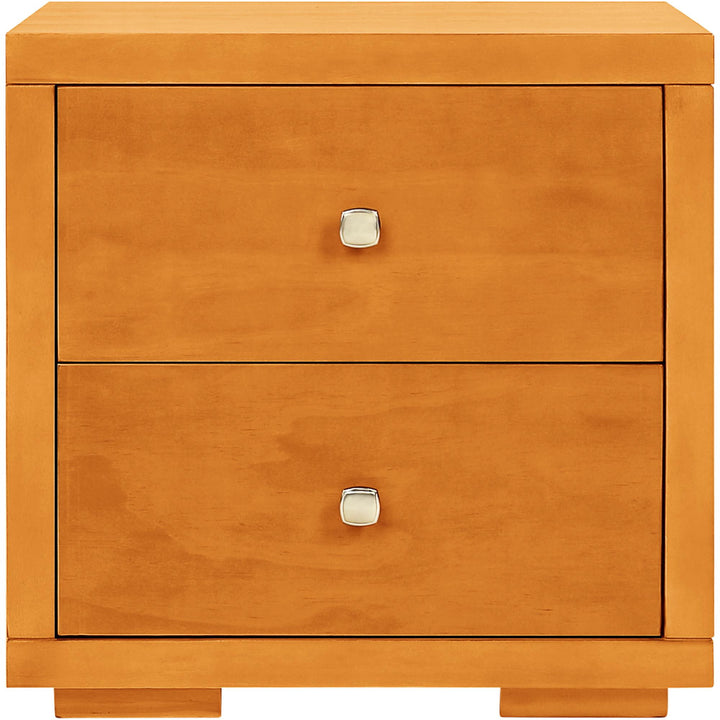 19" Cherry Two Drawer Nightstand