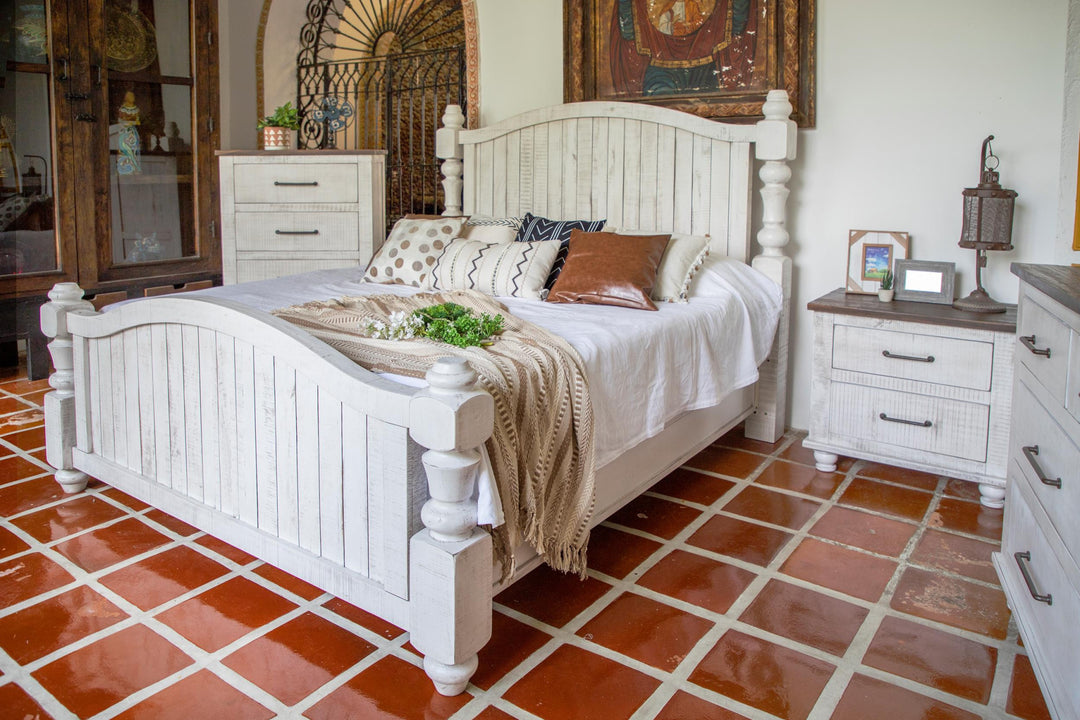 29" White Two Drawer Nightstand