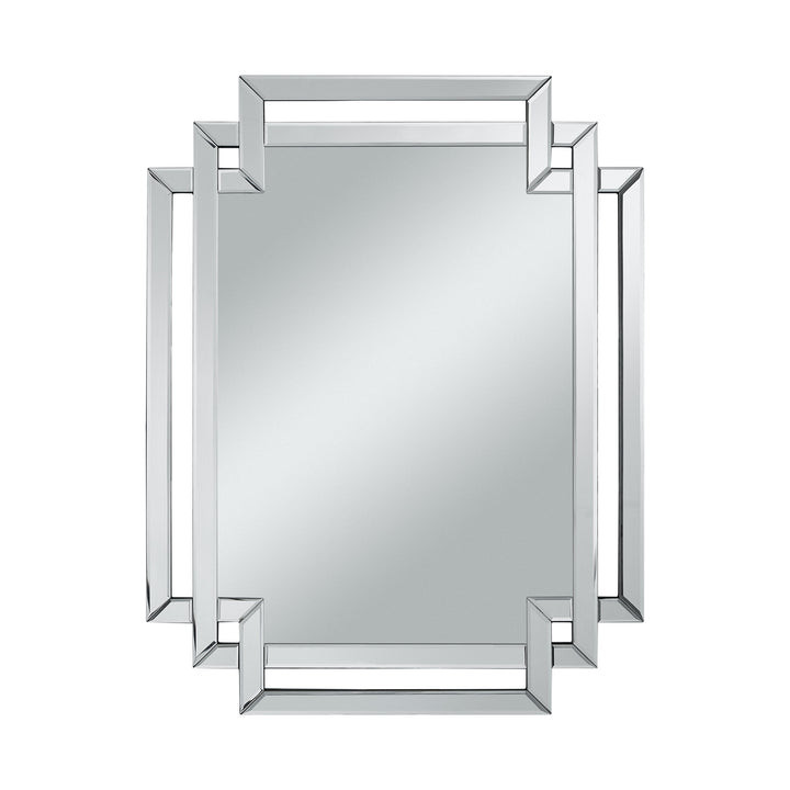 35" Clear Unframed Art Deco Accent Mirror