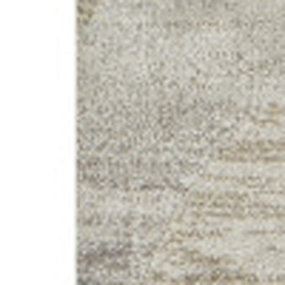 8' x 11' Brown and Beige Abstract Area Rug