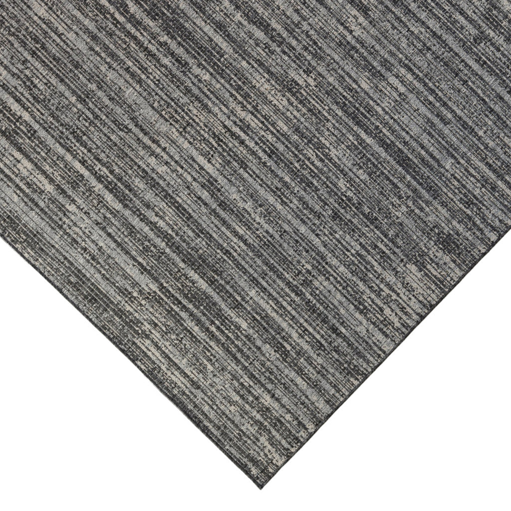 4' x 6' Brown and Ivory Striped Stain Resistant Indoor Outdoor Area Rug