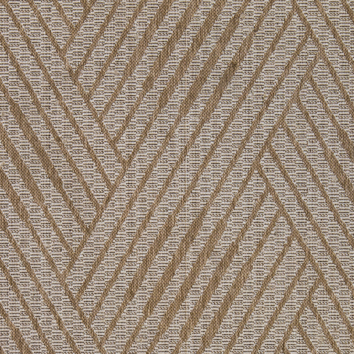 6' x 9' Beige Geometric Stain Resistant Indoor Outdoor Area Rug