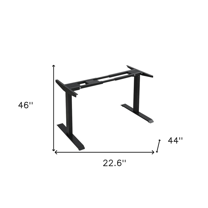 23" Adjustable Black Stainless Steel Mirrored Unique Desk Shell