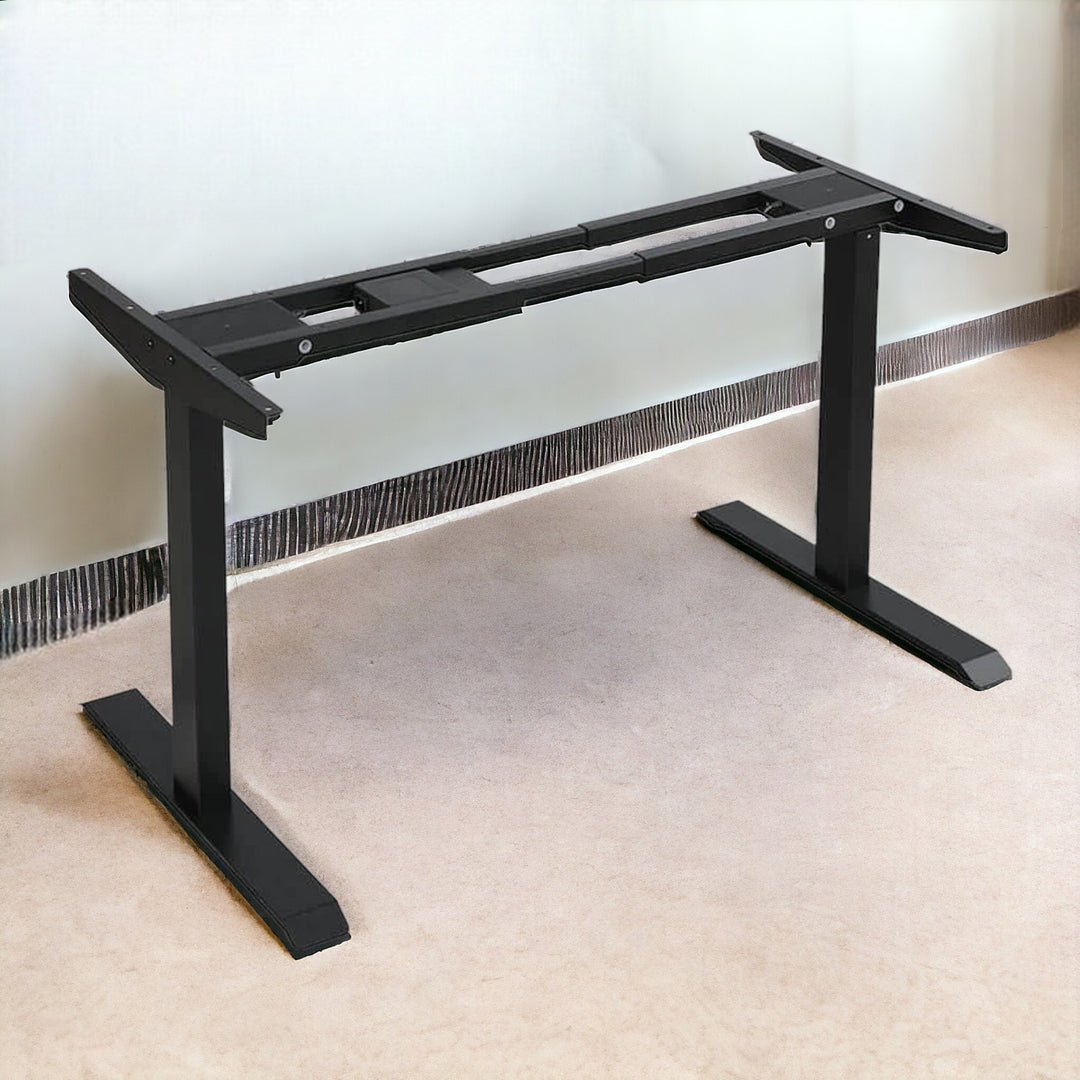 23" Adjustable Black Stainless Steel Mirrored Unique Desk Shell