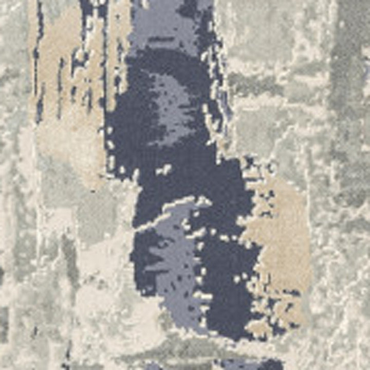 10' x 14' Blue and Beige Abstract Area Rug