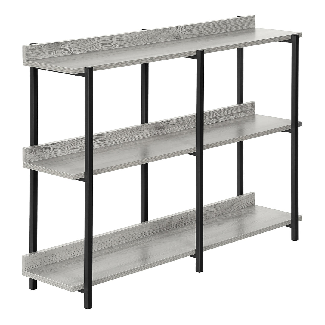 34" Black And Gray End Table With Three Shelves