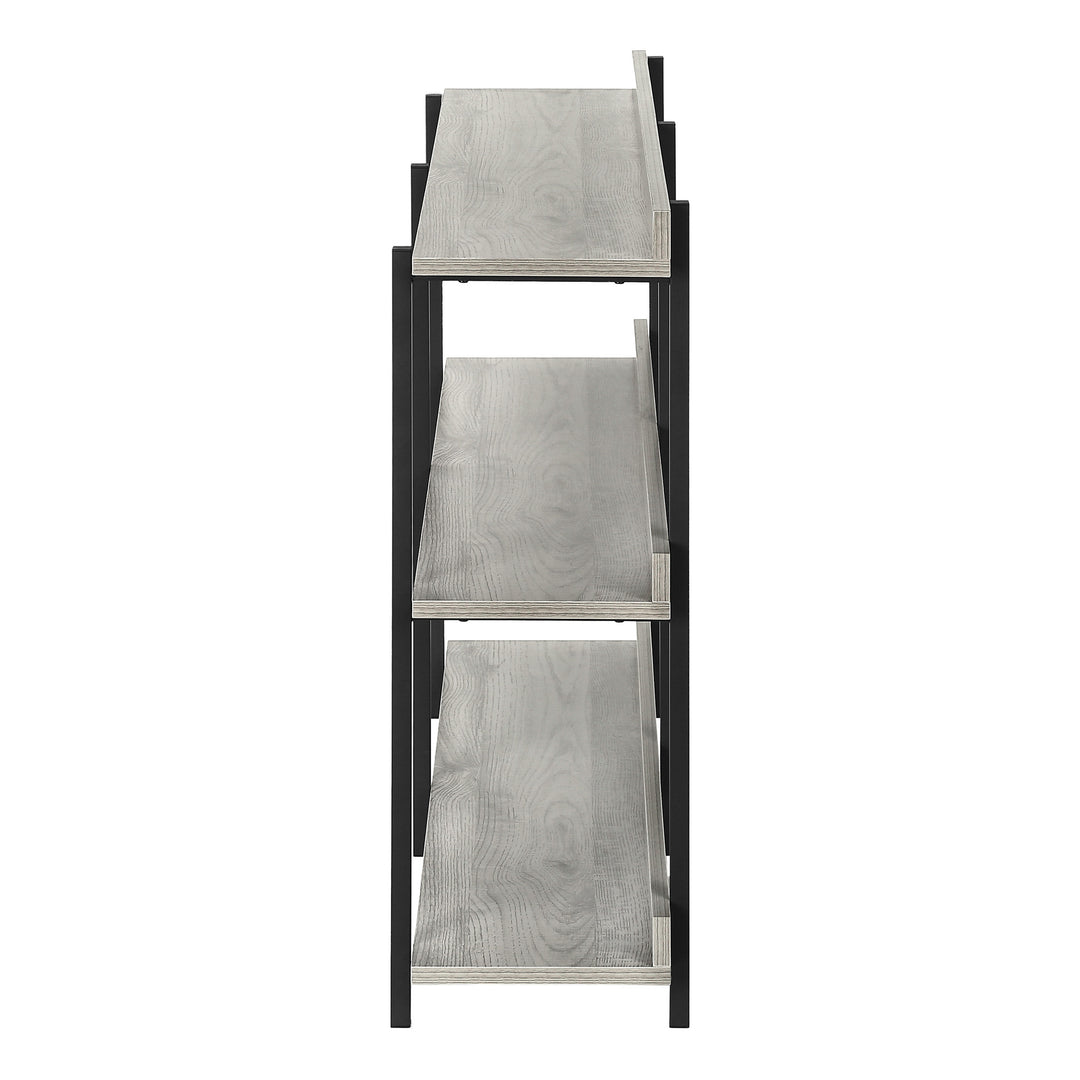 34" Black And Gray End Table With Three Shelves