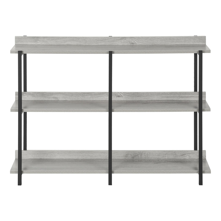 34" Black And Gray End Table With Three Shelves