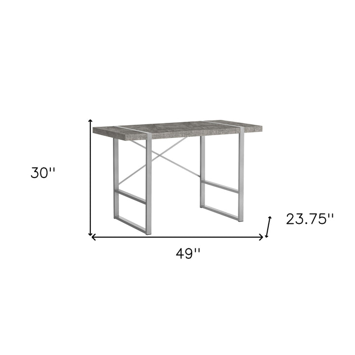 49" Gray Computer Desk