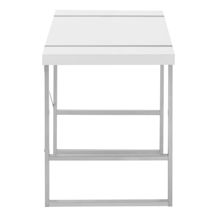 49" White and Gray Computer Desk