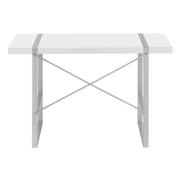 49" White and Gray Computer Desk