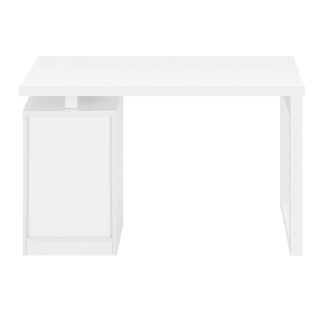 47" White Computer Desk With Three Drawers