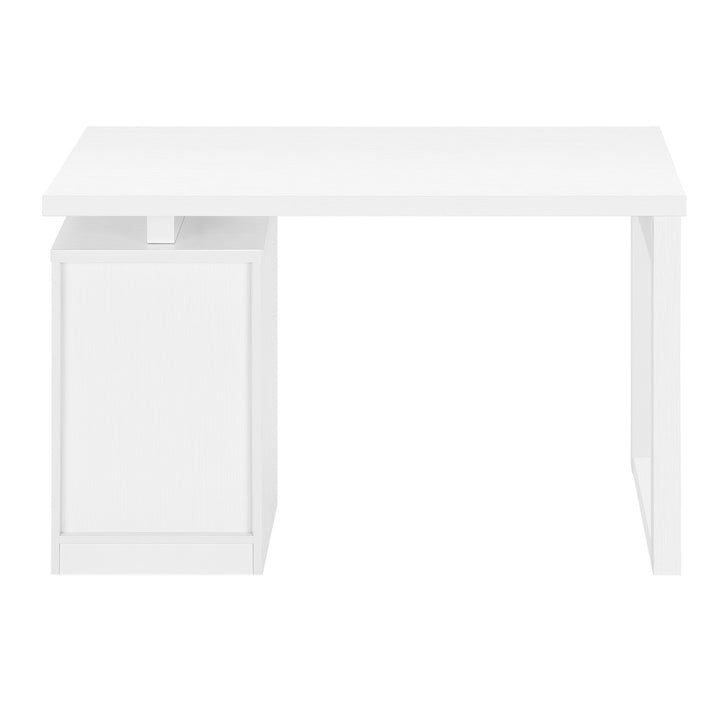 47" White Computer Desk With Three Drawers