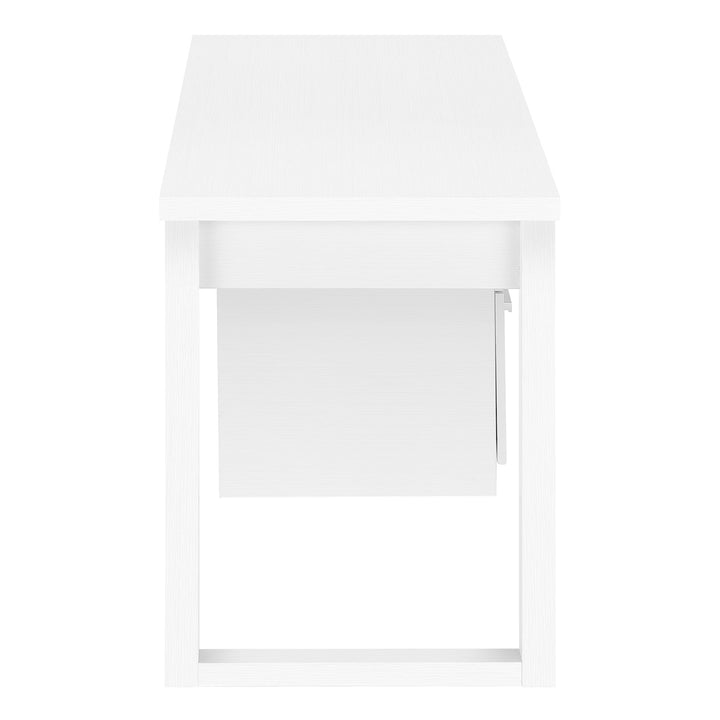 47" White Computer Desk With Three Drawers