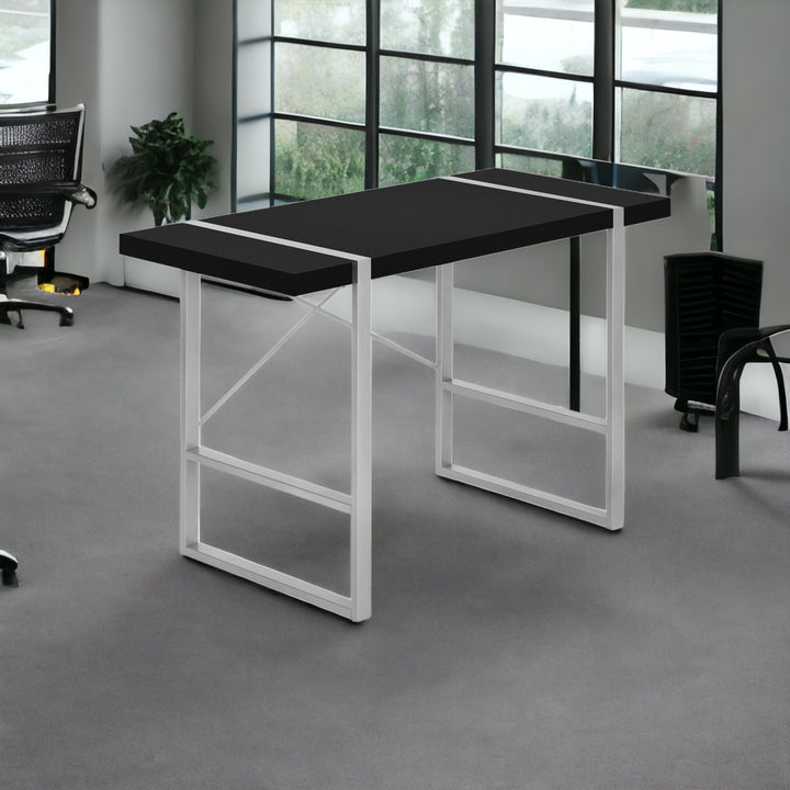 49" Black and Gray Computer Desk