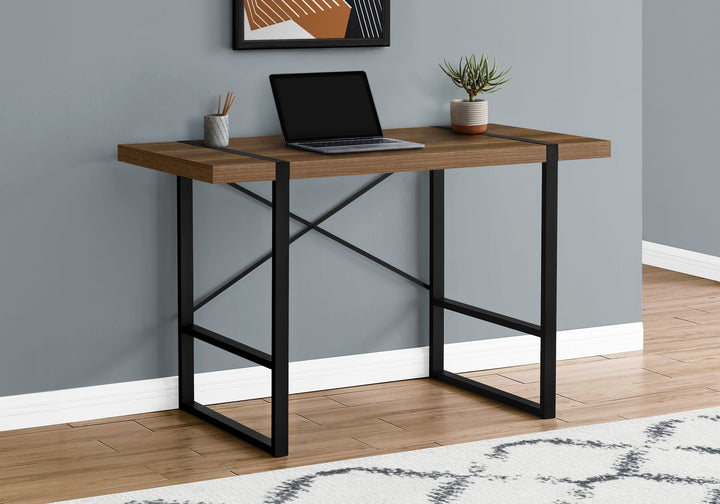 49" Brown and Black Computer Desk