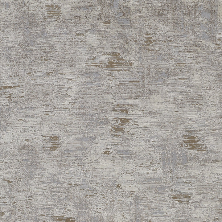 2' x 3' Brown and Ivory Abstract Power Loom Distressed Area Rug