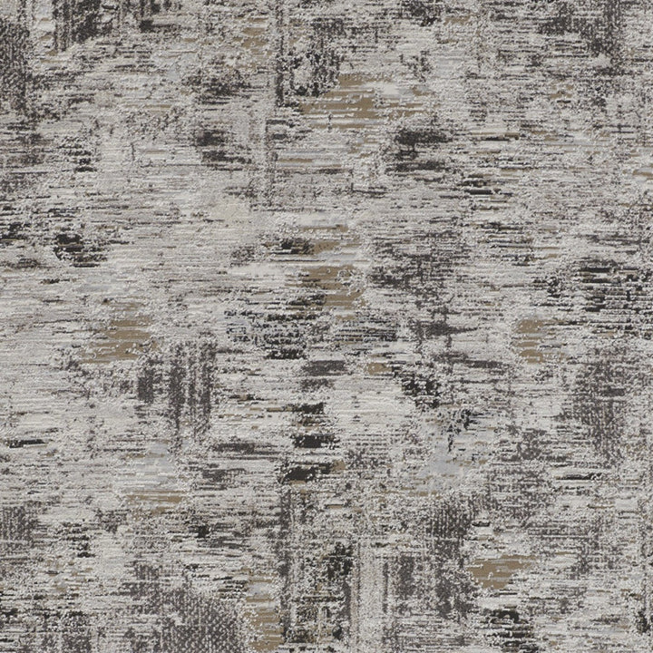 2' x 3' Brown and Ivory Abstract Power Loom Distressed Area Rug