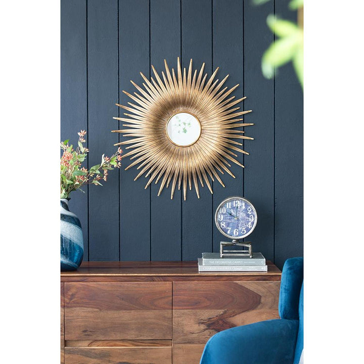 28" Gold Sunburst Framed Accent Mirror