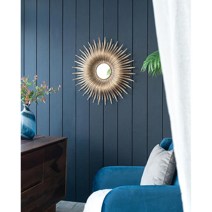 28" Gold Sunburst Framed Accent Mirror