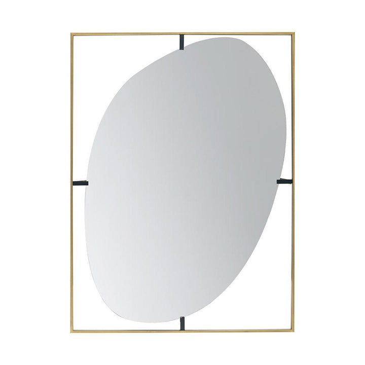 40" Black and Gold Framed Accent Mirror