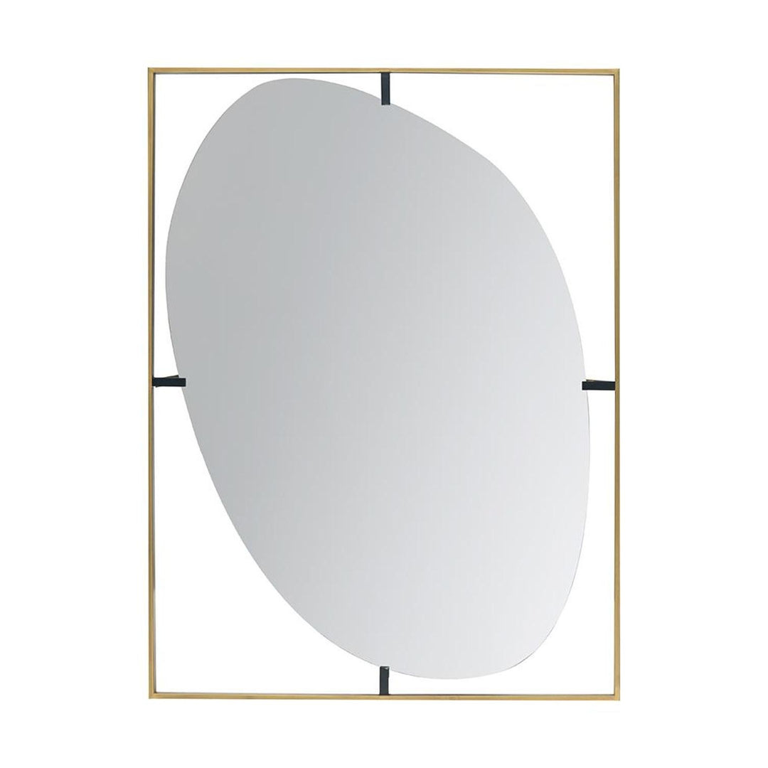 40" Black and Gold Framed Accent Mirror