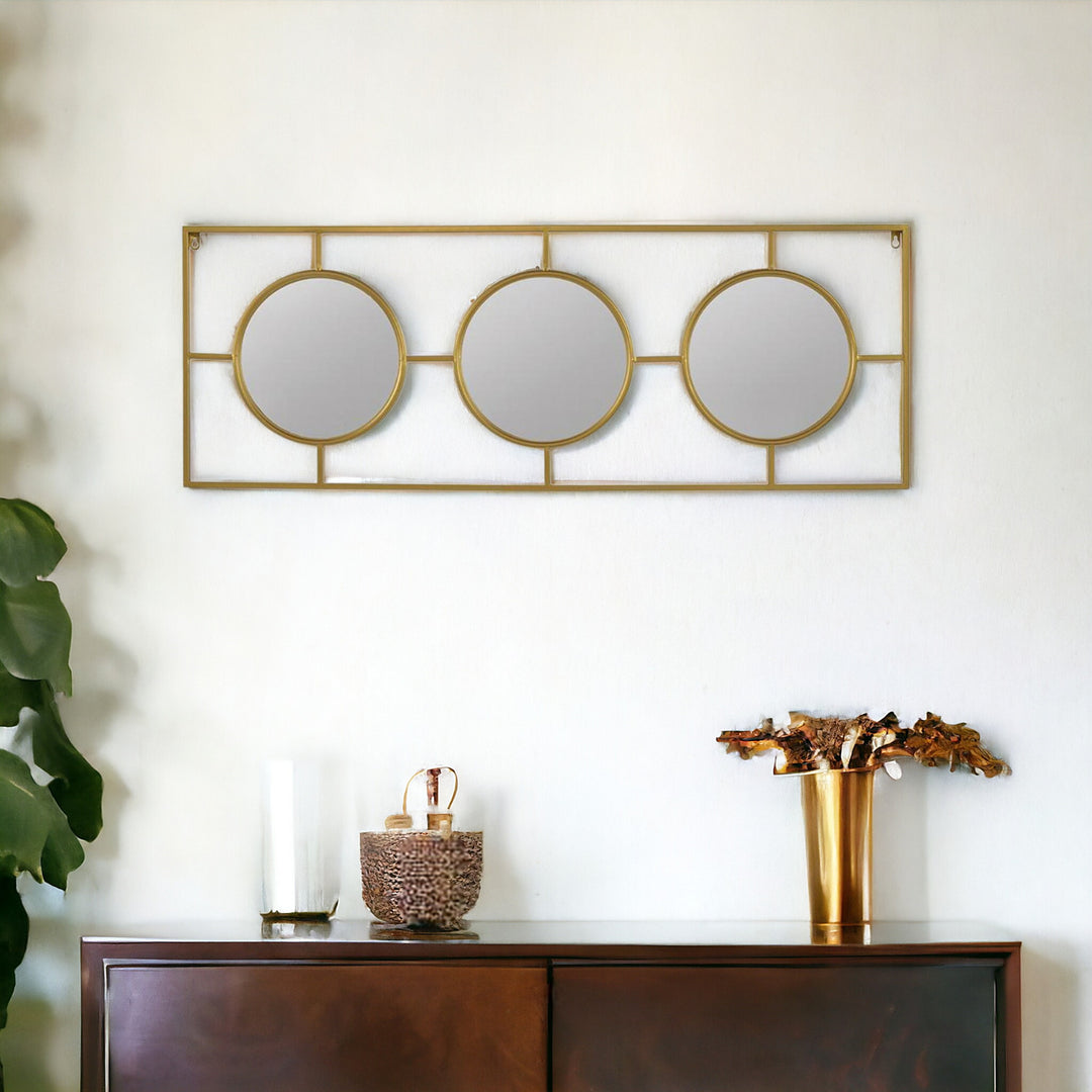 16" Gold Framed Accent Mirror