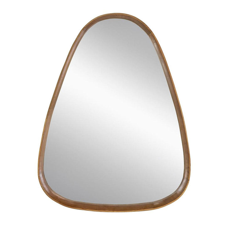 37" Brown Abstract Framed Accent Mirror