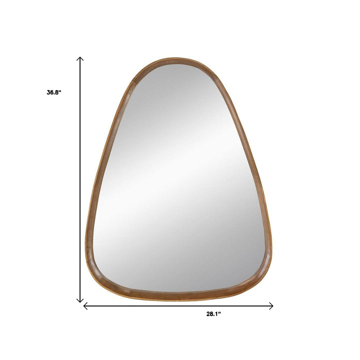 37" Brown Abstract Framed Accent Mirror