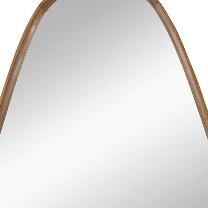 37" Brown Abstract Framed Accent Mirror