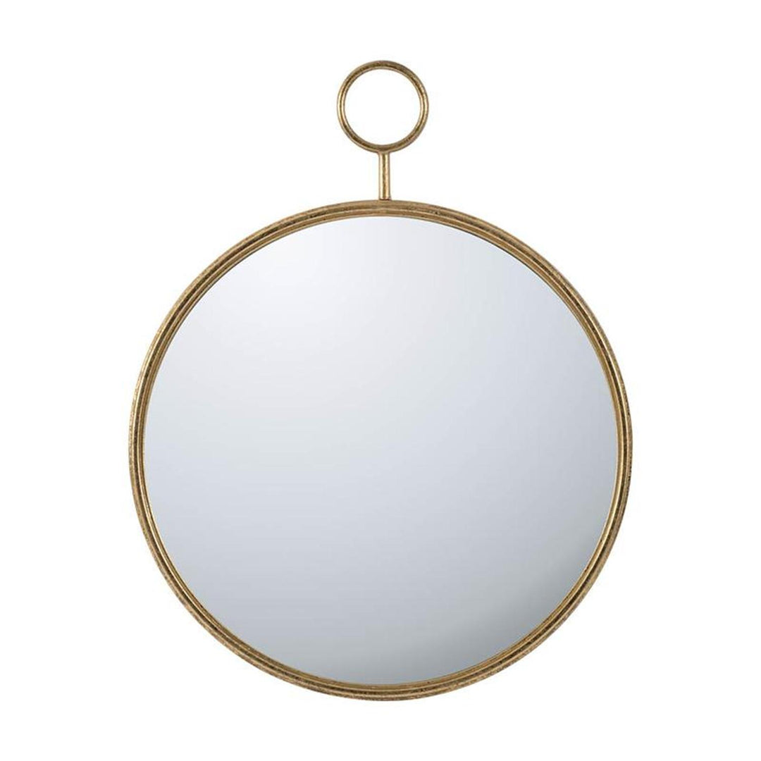 32" Gold Round Framed Accent Mirror