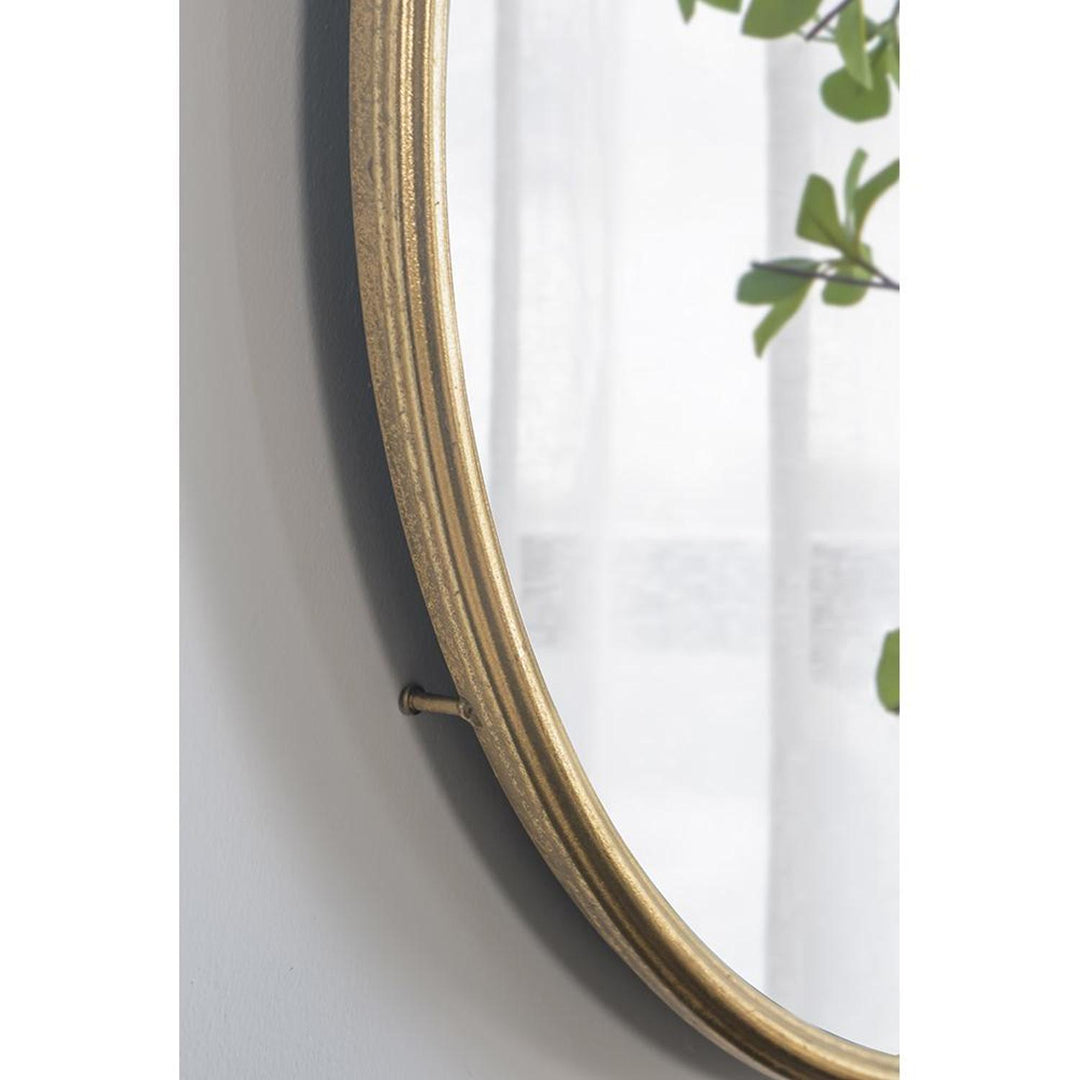 32" Gold Round Framed Accent Mirror