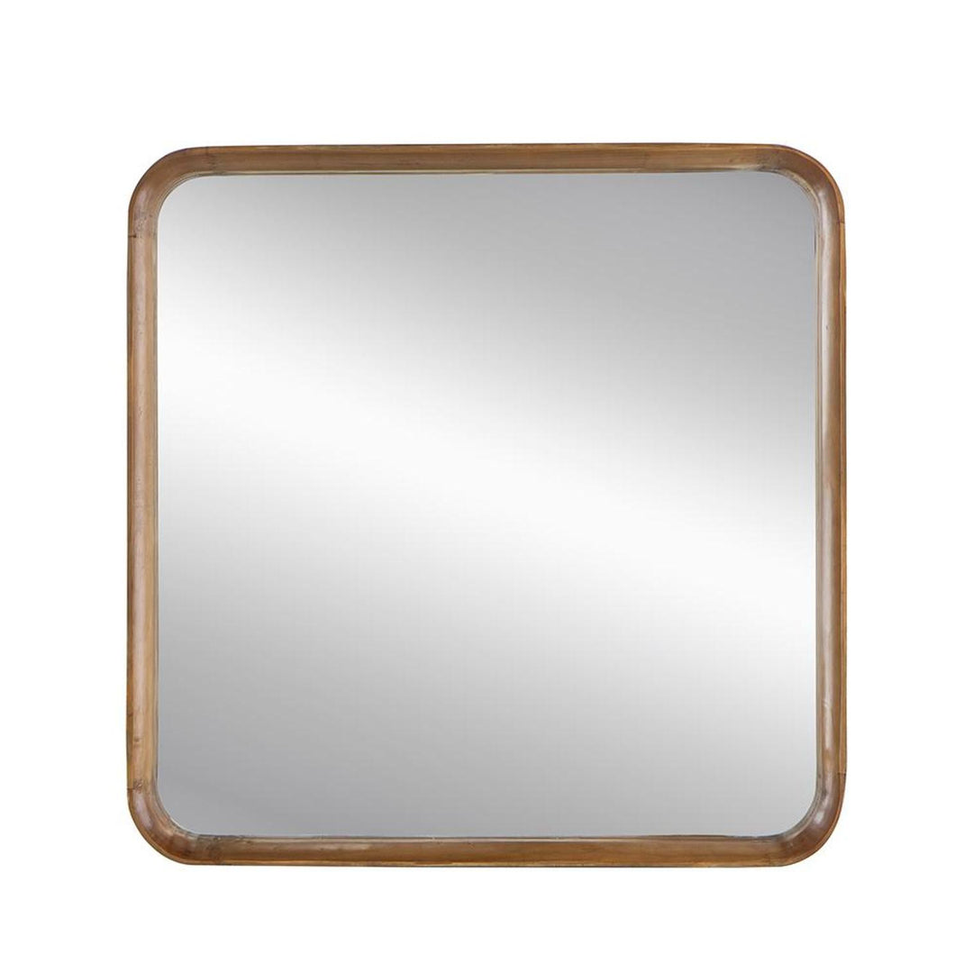 32" Brown Square Framed Accent Mirror