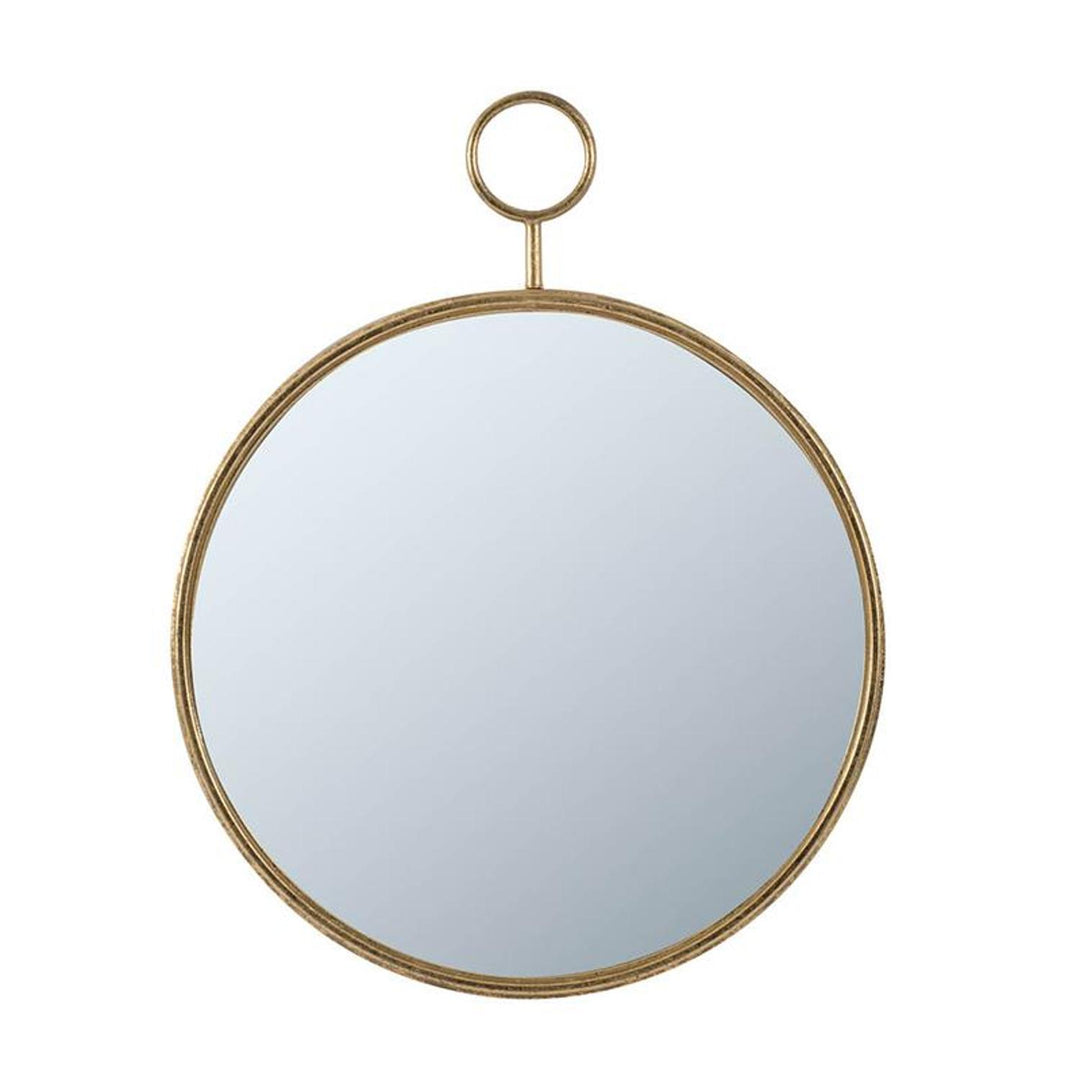 28" Gold Round Framed Accent Mirror