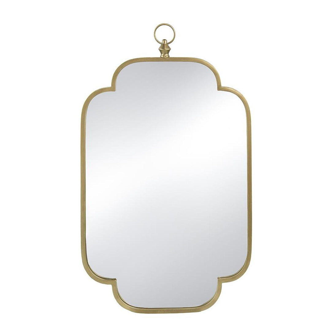 36" Champagne Abstract Framed Accent Mirror