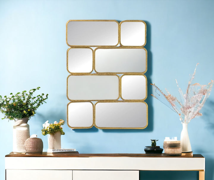 32" Gold Accent Mirror