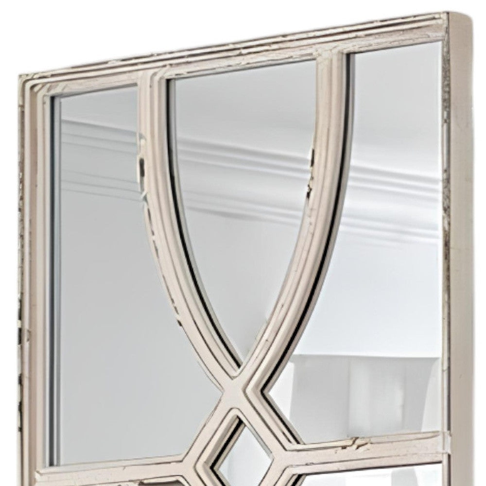 31" White Framed Accent Mirror