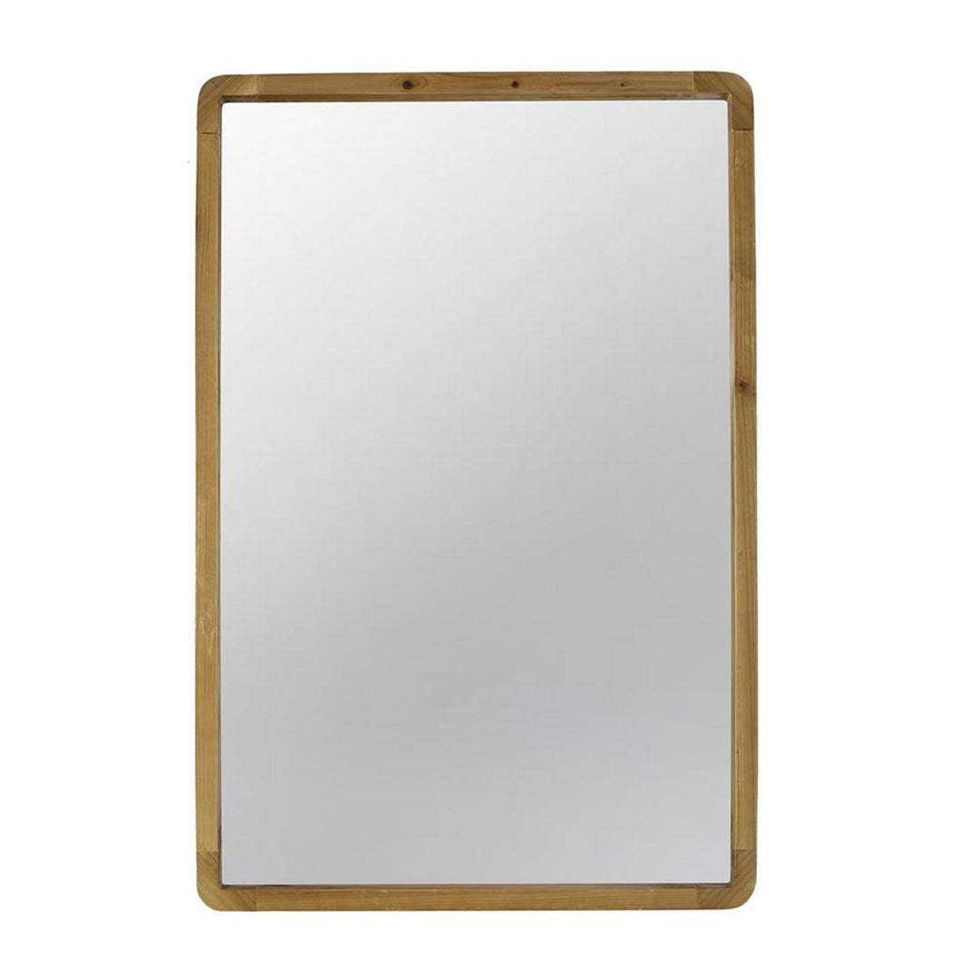 35" Brown Framed Accent Mirror