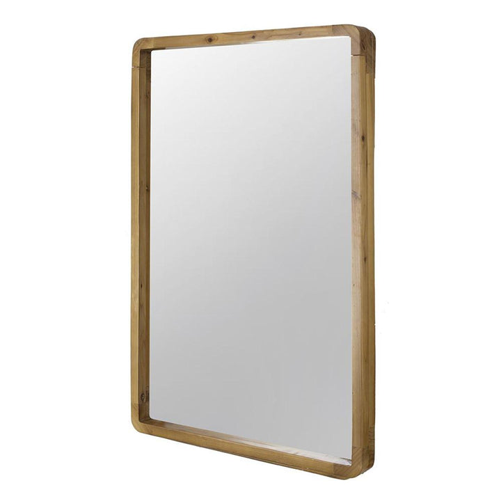 35" Brown Framed Accent Mirror