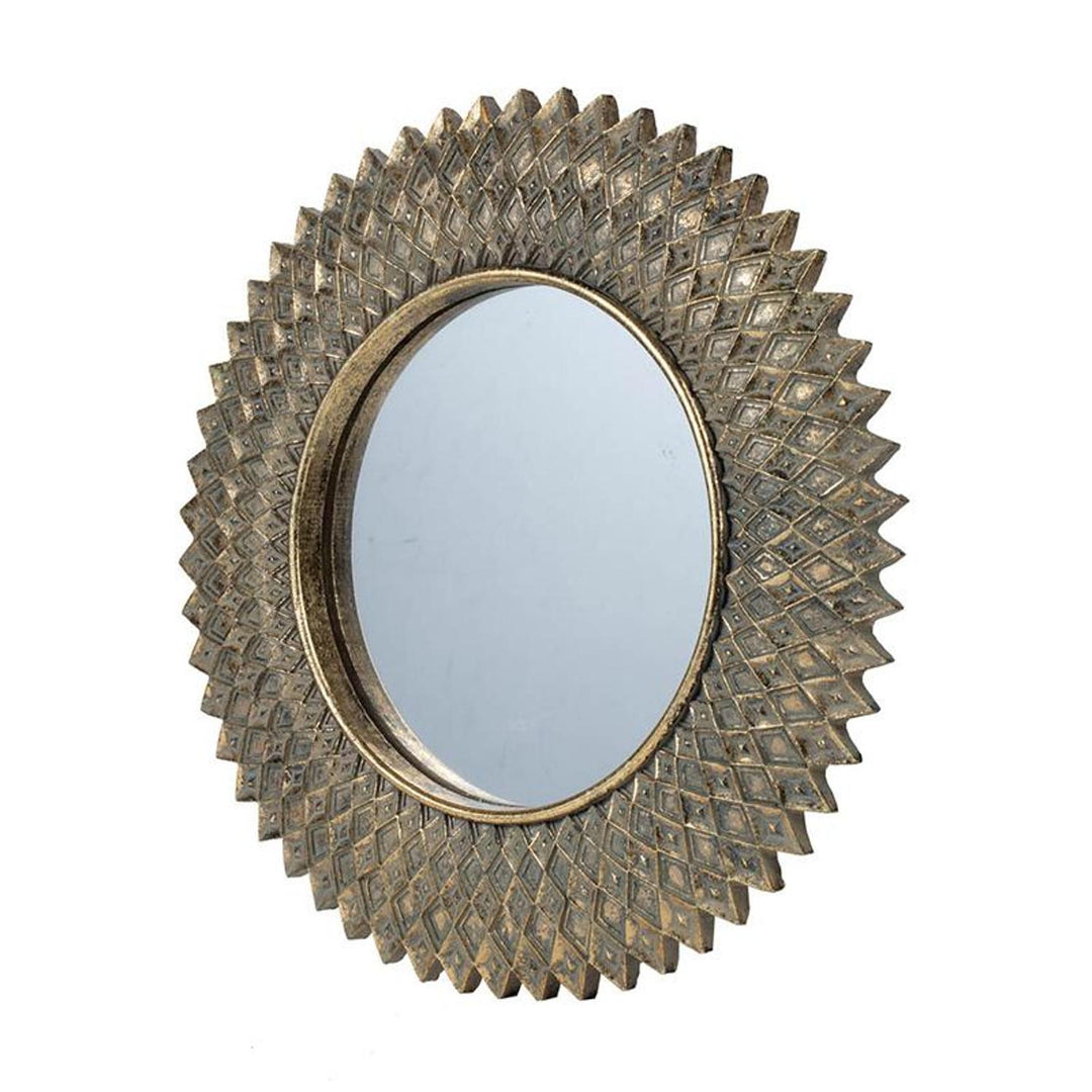 13" Gold Sunburst Framed Accent Mirror