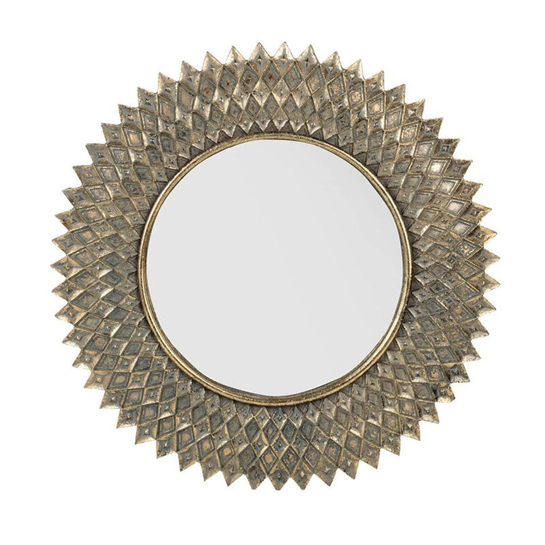 13" Gold Sunburst Framed Accent Mirror