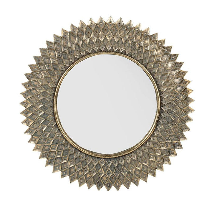 13" Gold Sunburst Framed Accent Mirror