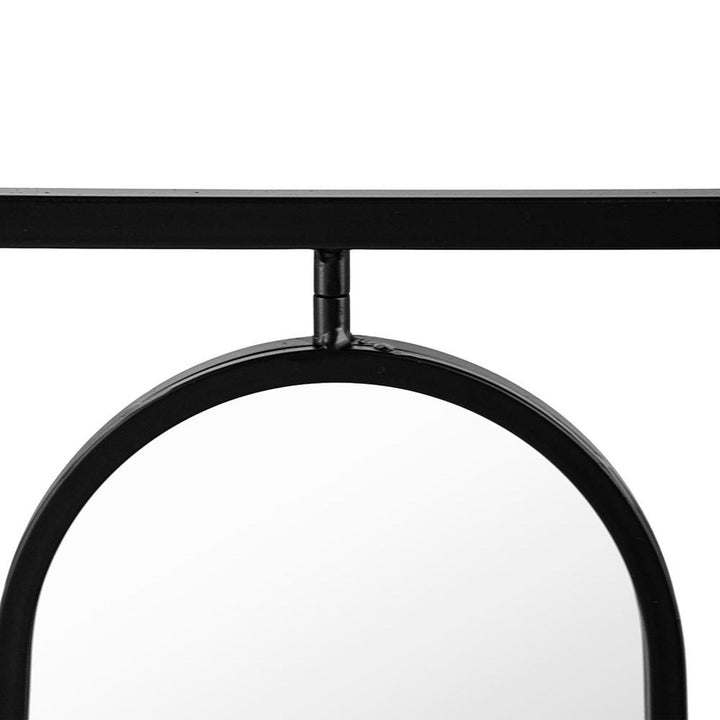 36" Black Square Framed Accent Mirror