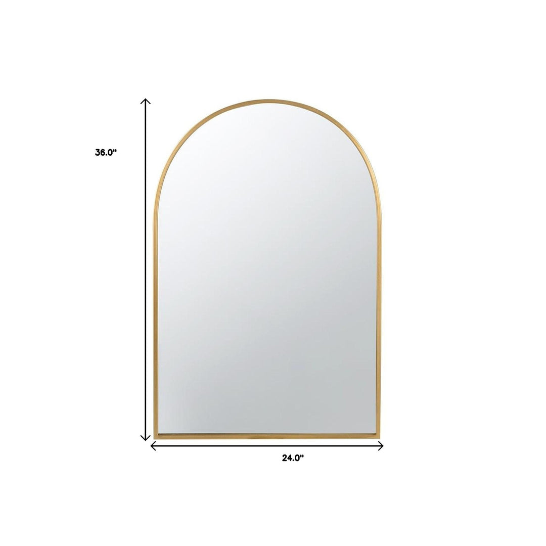 36" Gold Arch Framed Accent Mirror