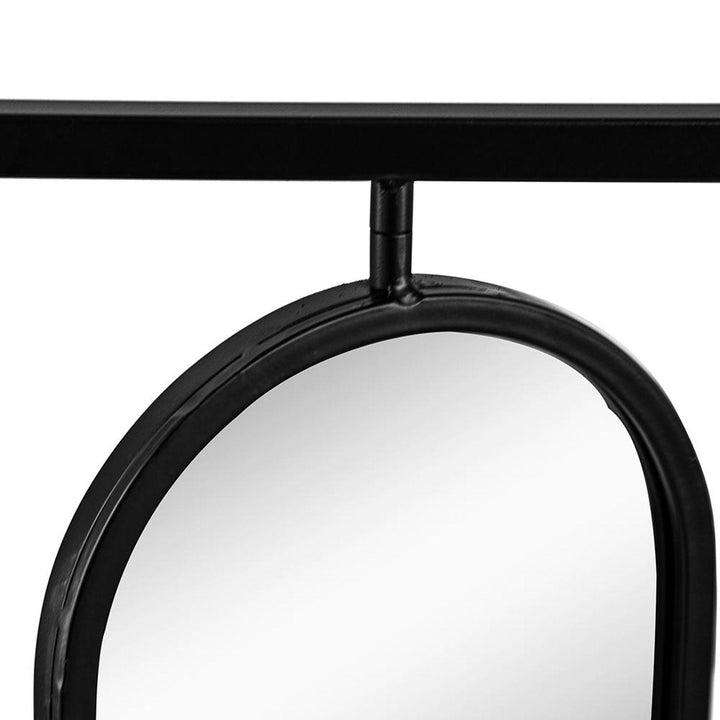 36" Black Square Framed Accent Mirror