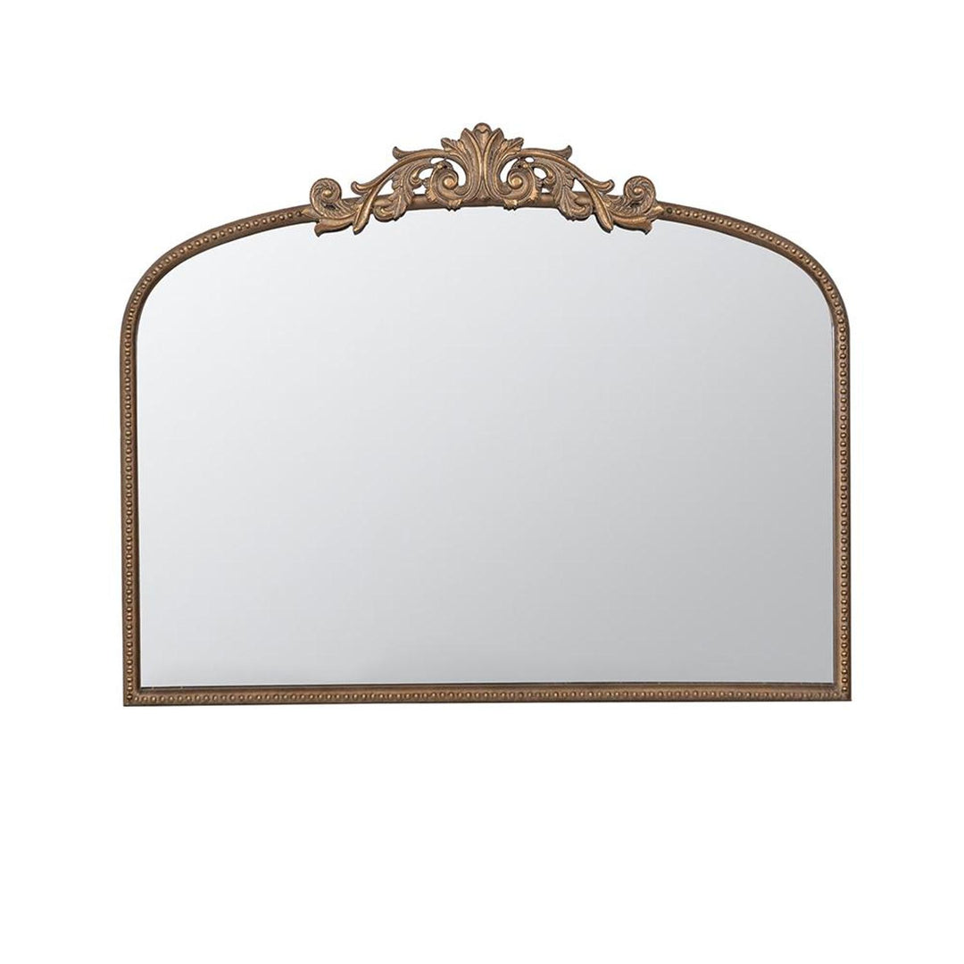 31" Gold Crowned Top Framed Accent Mirror