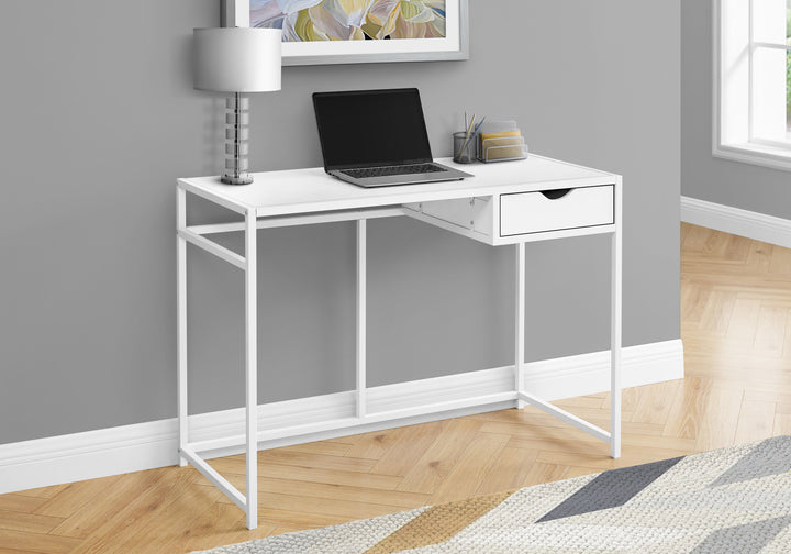 42" White Computer Desk