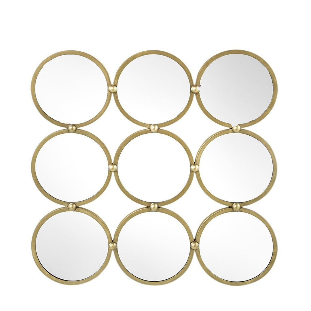 27" Champagne Abstract Framed Accent Mirror