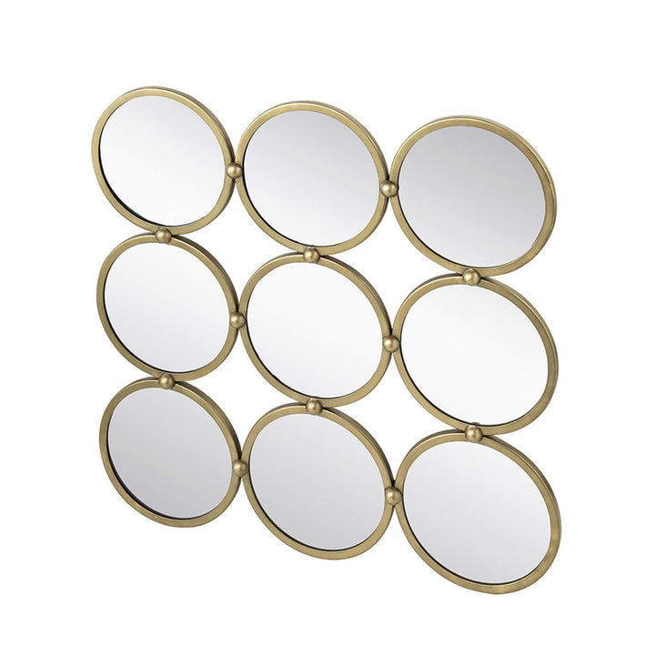 27" Champagne Abstract Framed Accent Mirror